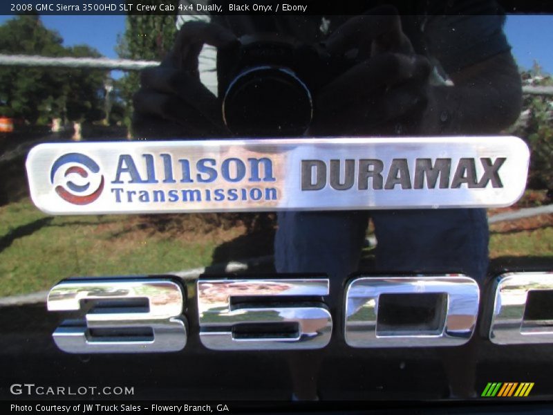 Black Onyx / Ebony 2008 GMC Sierra 3500HD SLT Crew Cab 4x4 Dually