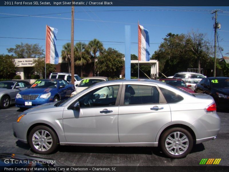 Ingot Silver Metallic / Charcoal Black 2011 Ford Focus SEL Sedan