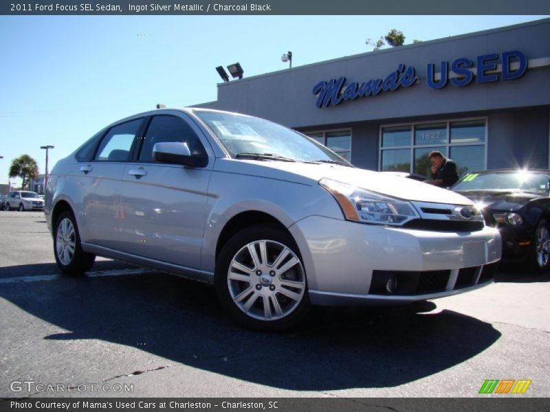 Ingot Silver Metallic / Charcoal Black 2011 Ford Focus SEL Sedan