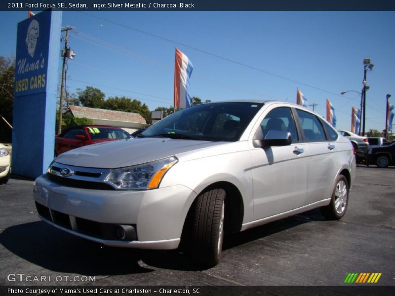Ingot Silver Metallic / Charcoal Black 2011 Ford Focus SEL Sedan