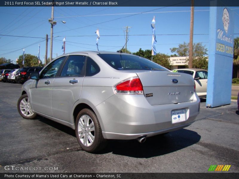 Ingot Silver Metallic / Charcoal Black 2011 Ford Focus SEL Sedan