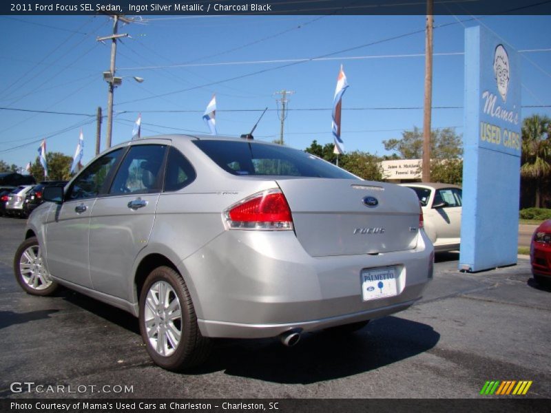 Ingot Silver Metallic / Charcoal Black 2011 Ford Focus SEL Sedan