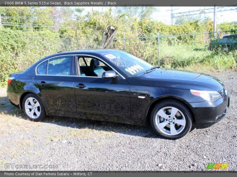 Black Sapphire Metallic / Black 2006 BMW 5 Series 525xi Sedan