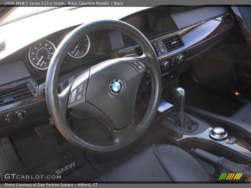 Black Sapphire Metallic / Black 2006 BMW 5 Series 525xi Sedan