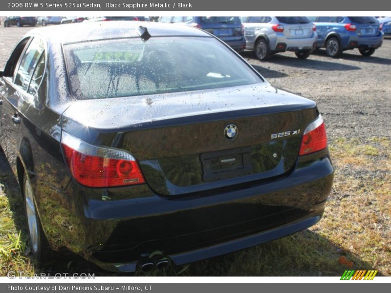 Black Sapphire Metallic / Black 2006 BMW 5 Series 525xi Sedan