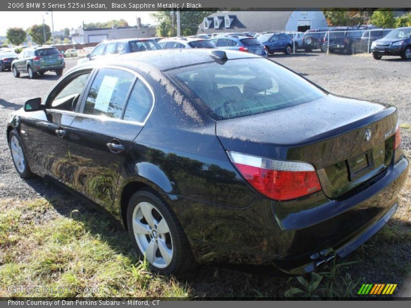 Black Sapphire Metallic / Black 2006 BMW 5 Series 525xi Sedan