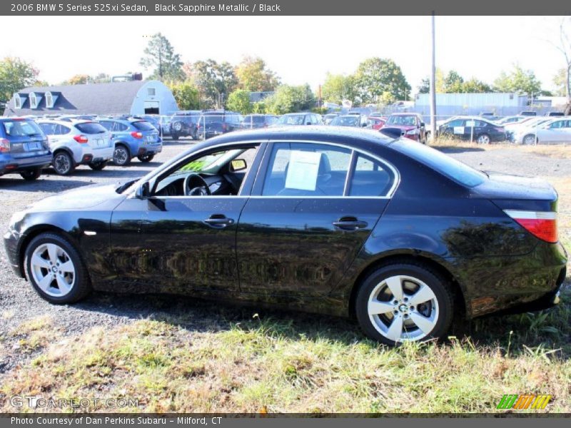 Black Sapphire Metallic / Black 2006 BMW 5 Series 525xi Sedan