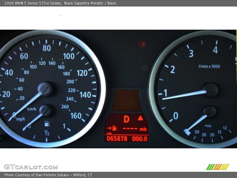 Black Sapphire Metallic / Black 2006 BMW 5 Series 525xi Sedan