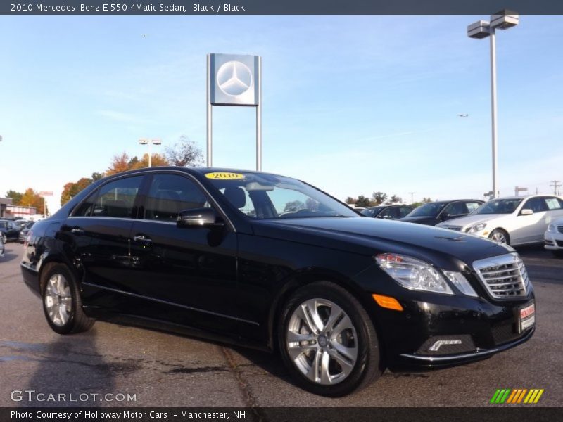 Black / Black 2010 Mercedes-Benz E 550 4Matic Sedan