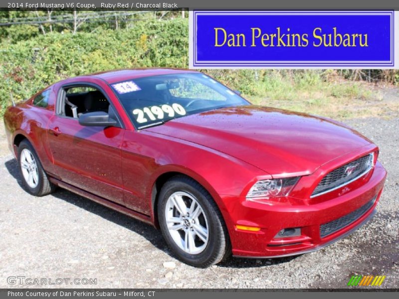 Ruby Red / Charcoal Black 2014 Ford Mustang V6 Coupe