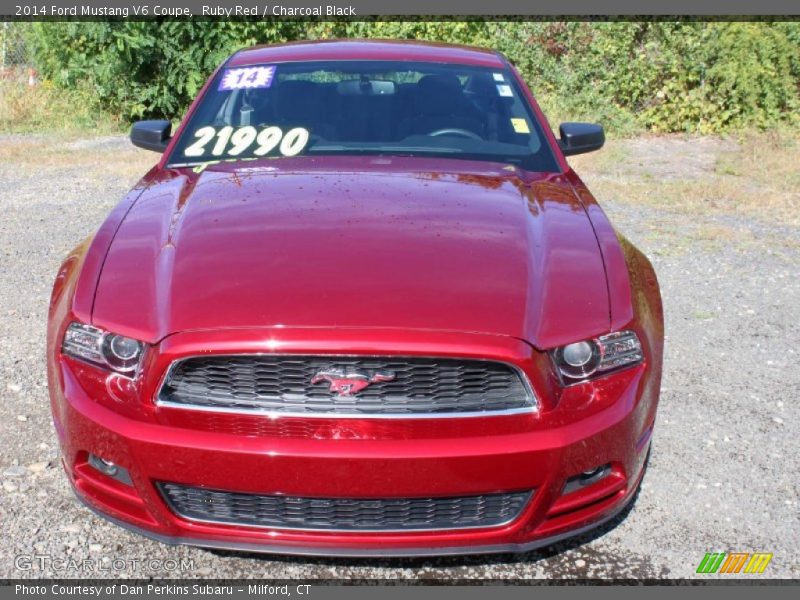 Ruby Red / Charcoal Black 2014 Ford Mustang V6 Coupe