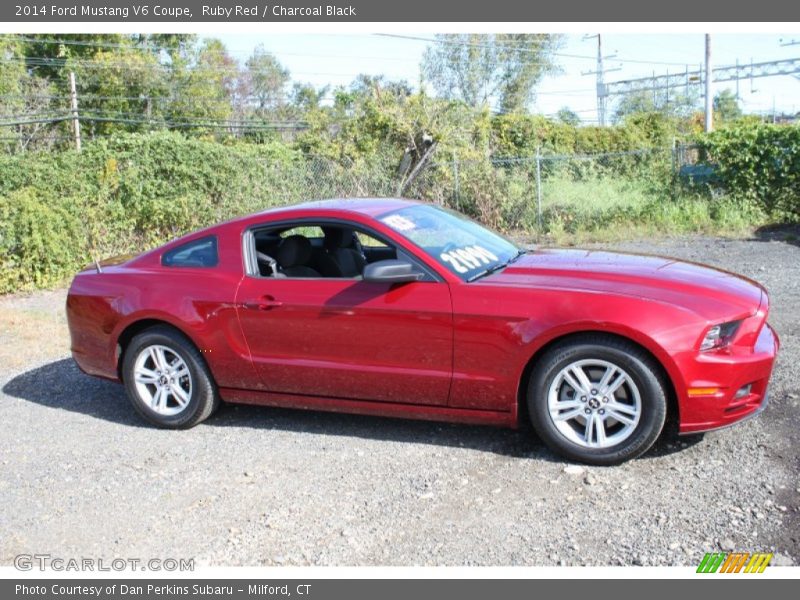 Ruby Red / Charcoal Black 2014 Ford Mustang V6 Coupe