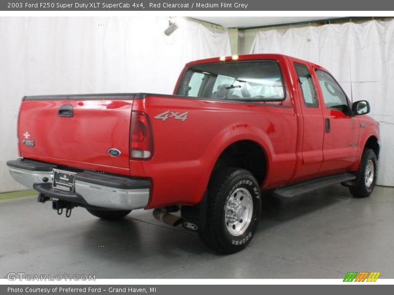 Red Clearcoat / Medium Flint Grey 2003 Ford F250 Super Duty XLT SuperCab 4x4