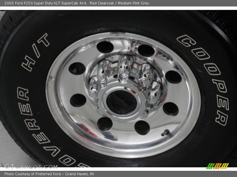 Red Clearcoat / Medium Flint Grey 2003 Ford F250 Super Duty XLT SuperCab 4x4