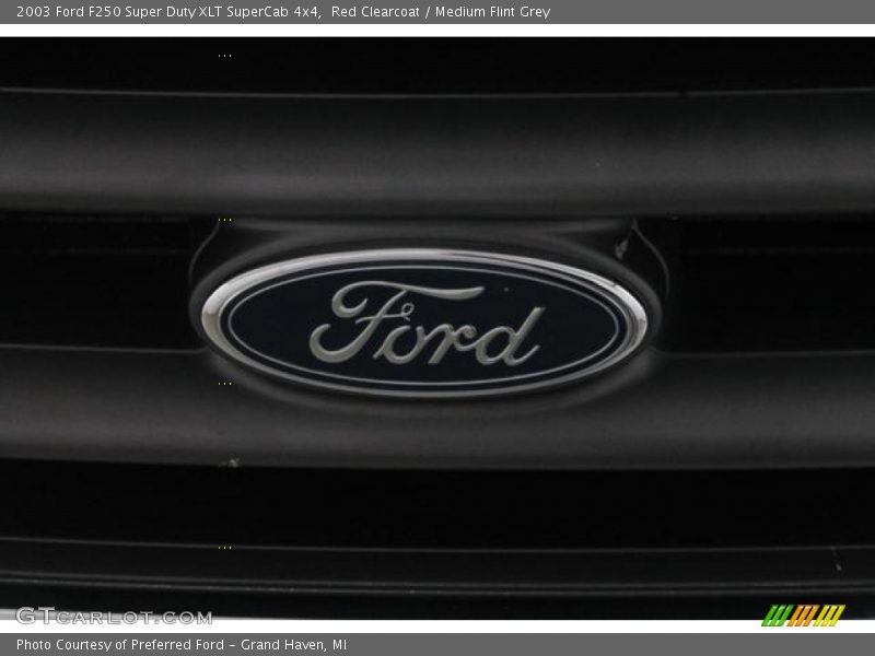 Red Clearcoat / Medium Flint Grey 2003 Ford F250 Super Duty XLT SuperCab 4x4