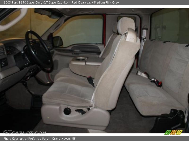 Red Clearcoat / Medium Flint Grey 2003 Ford F250 Super Duty XLT SuperCab 4x4