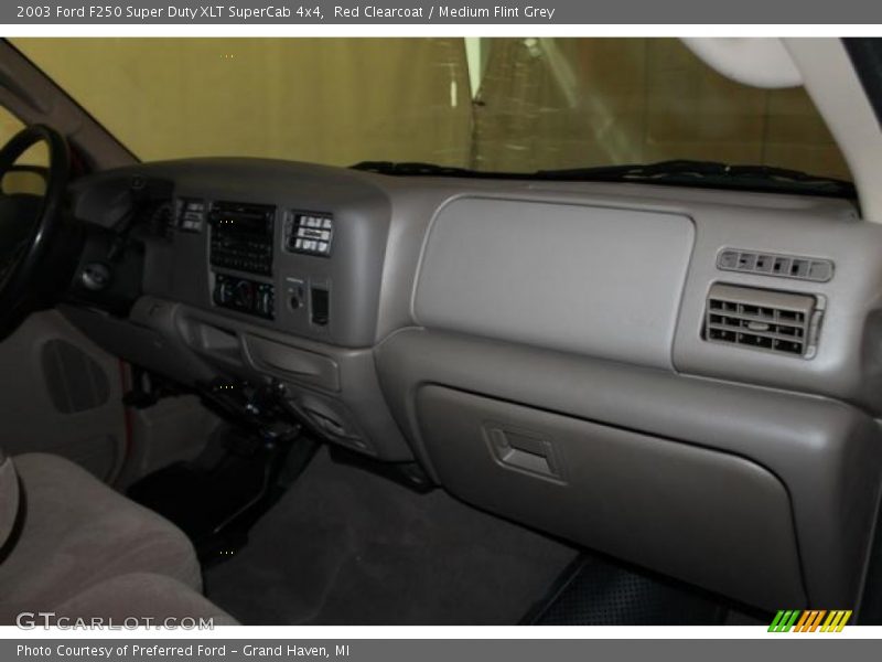 Red Clearcoat / Medium Flint Grey 2003 Ford F250 Super Duty XLT SuperCab 4x4