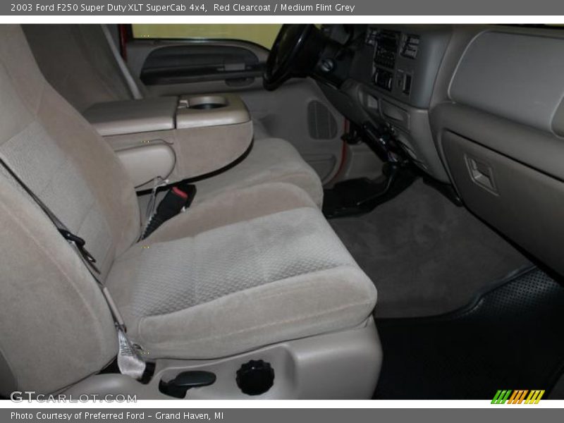 Red Clearcoat / Medium Flint Grey 2003 Ford F250 Super Duty XLT SuperCab 4x4