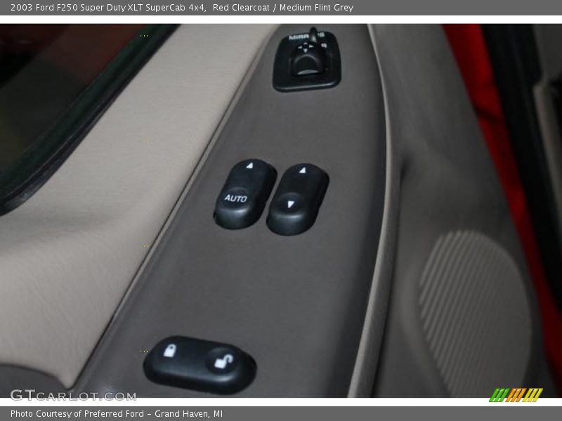 Red Clearcoat / Medium Flint Grey 2003 Ford F250 Super Duty XLT SuperCab 4x4