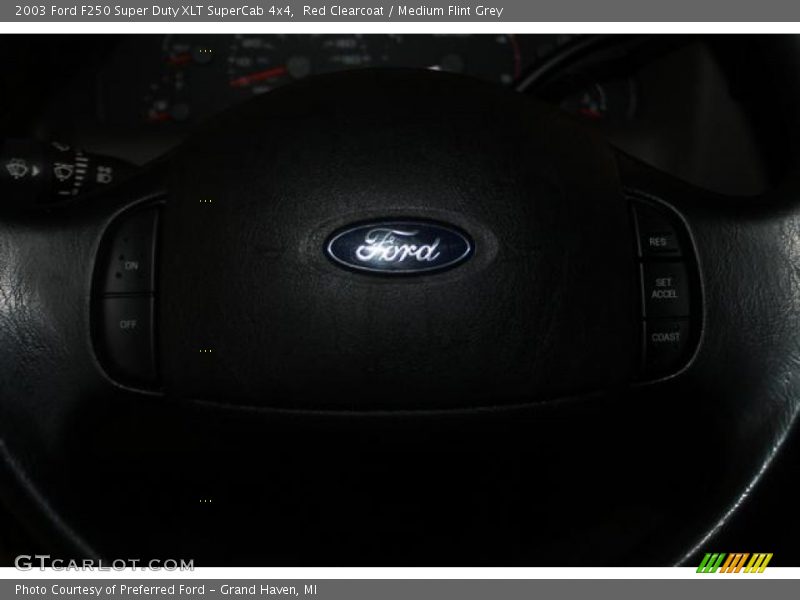 Red Clearcoat / Medium Flint Grey 2003 Ford F250 Super Duty XLT SuperCab 4x4