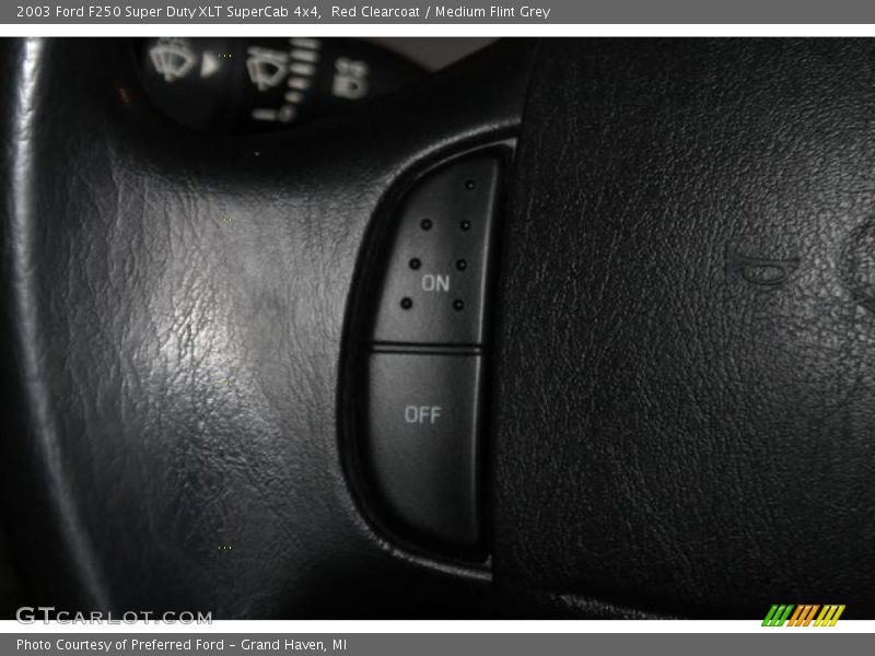 Red Clearcoat / Medium Flint Grey 2003 Ford F250 Super Duty XLT SuperCab 4x4