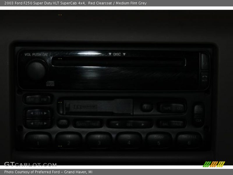 Red Clearcoat / Medium Flint Grey 2003 Ford F250 Super Duty XLT SuperCab 4x4
