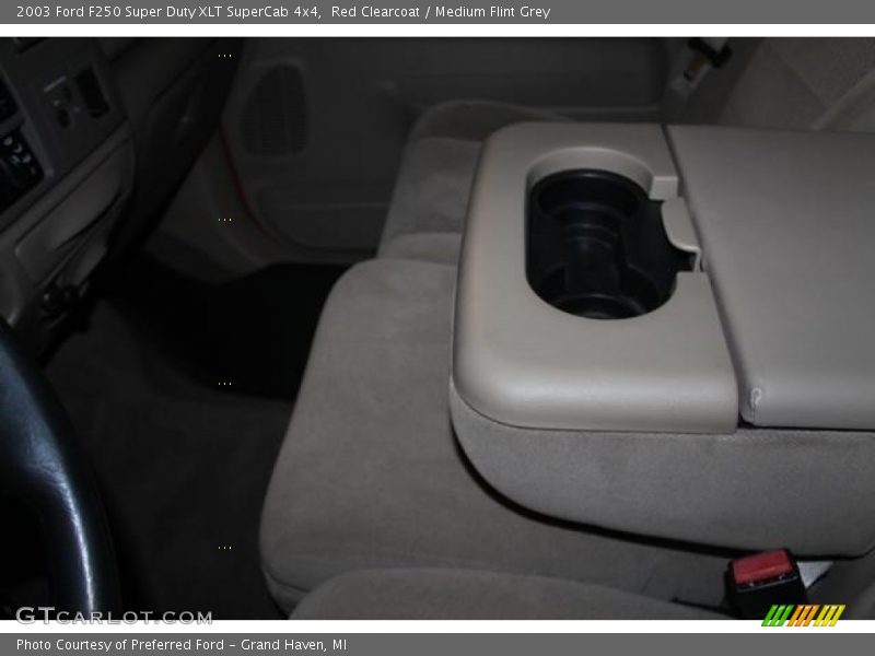 Red Clearcoat / Medium Flint Grey 2003 Ford F250 Super Duty XLT SuperCab 4x4
