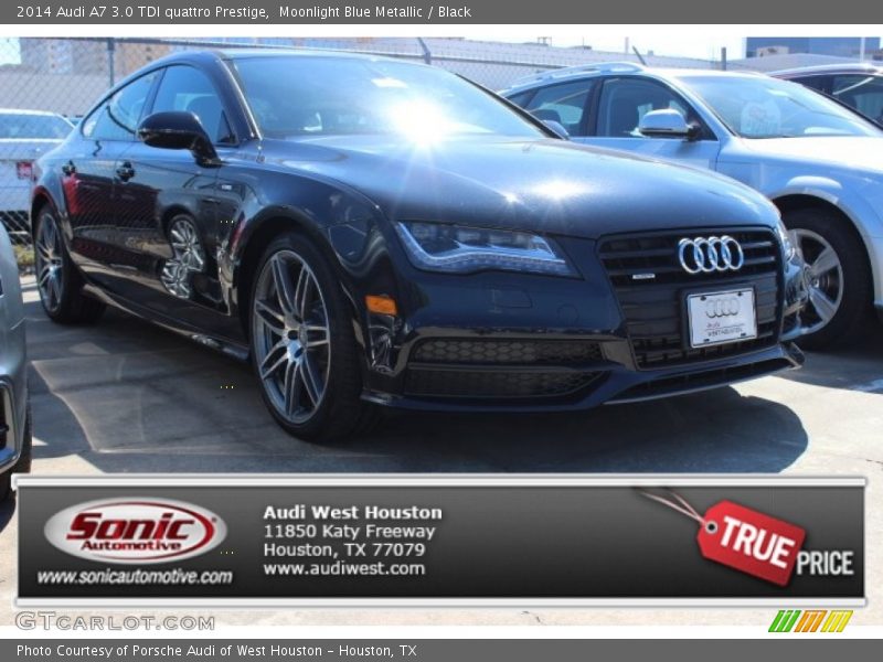 Moonlight Blue Metallic / Black 2014 Audi A7 3.0 TDI quattro Prestige
