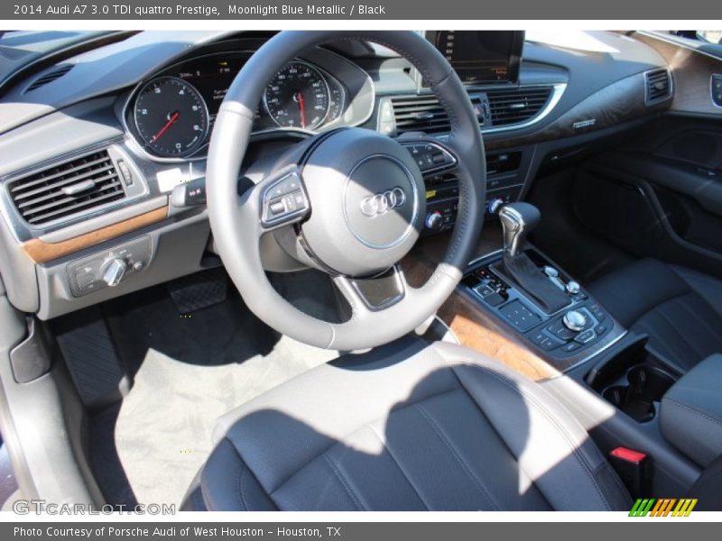 Moonlight Blue Metallic / Black 2014 Audi A7 3.0 TDI quattro Prestige