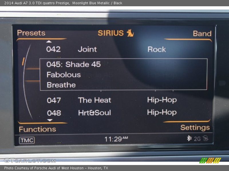 Moonlight Blue Metallic / Black 2014 Audi A7 3.0 TDI quattro Prestige