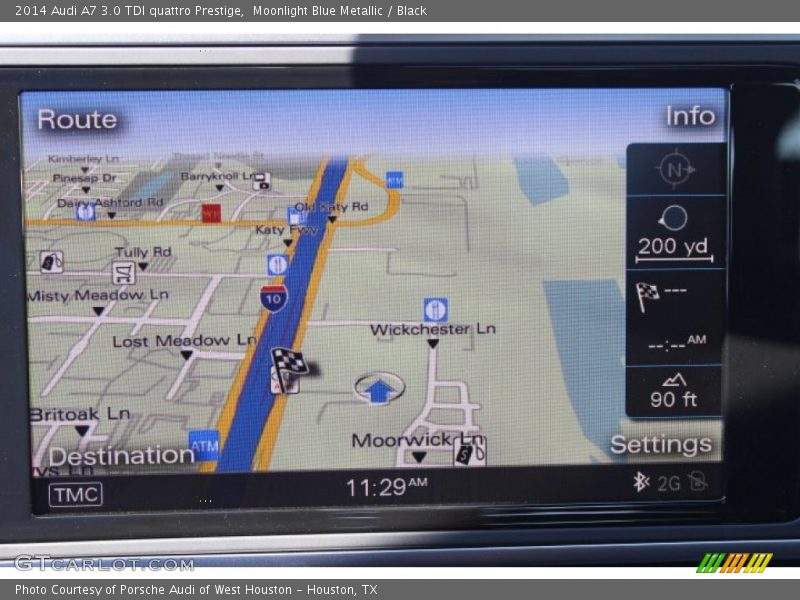 Moonlight Blue Metallic / Black 2014 Audi A7 3.0 TDI quattro Prestige