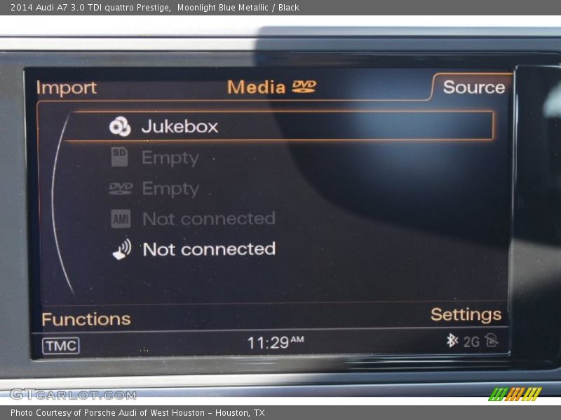 Moonlight Blue Metallic / Black 2014 Audi A7 3.0 TDI quattro Prestige