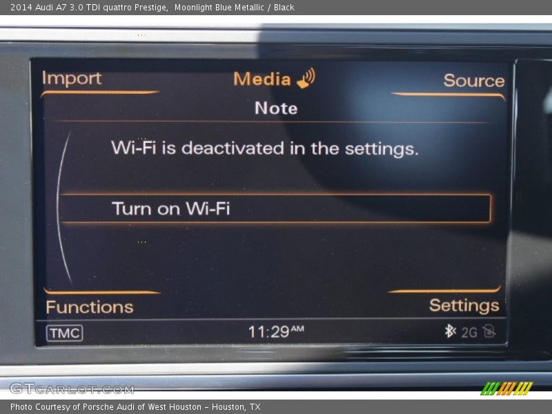 Moonlight Blue Metallic / Black 2014 Audi A7 3.0 TDI quattro Prestige