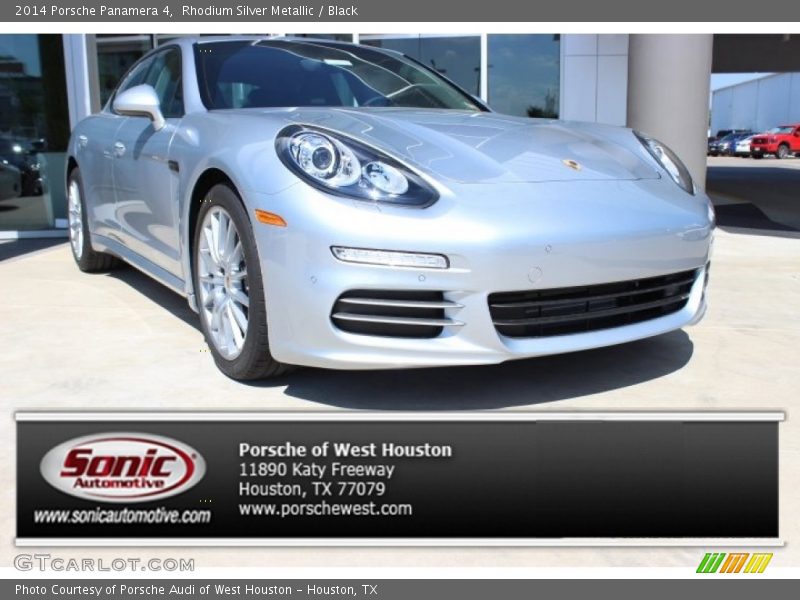 Rhodium Silver Metallic / Black 2014 Porsche Panamera 4