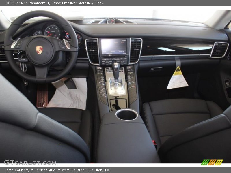 Rhodium Silver Metallic / Black 2014 Porsche Panamera 4