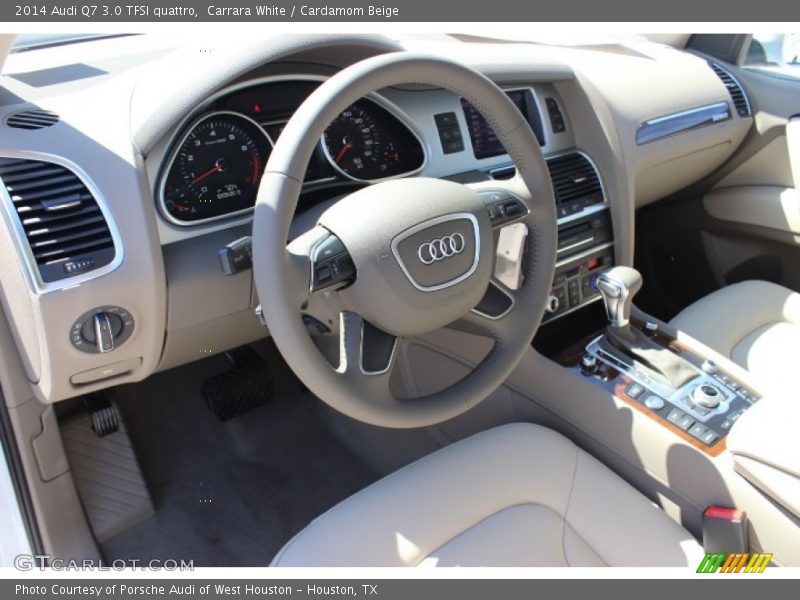 Carrara White / Cardamom Beige 2014 Audi Q7 3.0 TFSI quattro