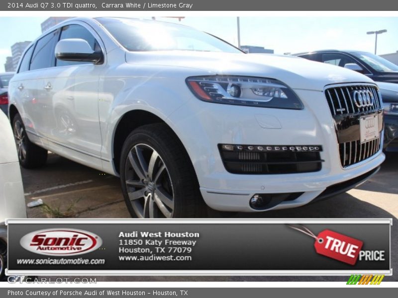 Carrara White / Limestone Gray 2014 Audi Q7 3.0 TDI quattro