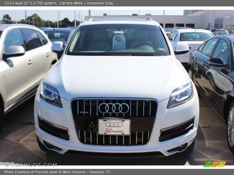 Carrara White / Limestone Gray 2014 Audi Q7 3.0 TDI quattro