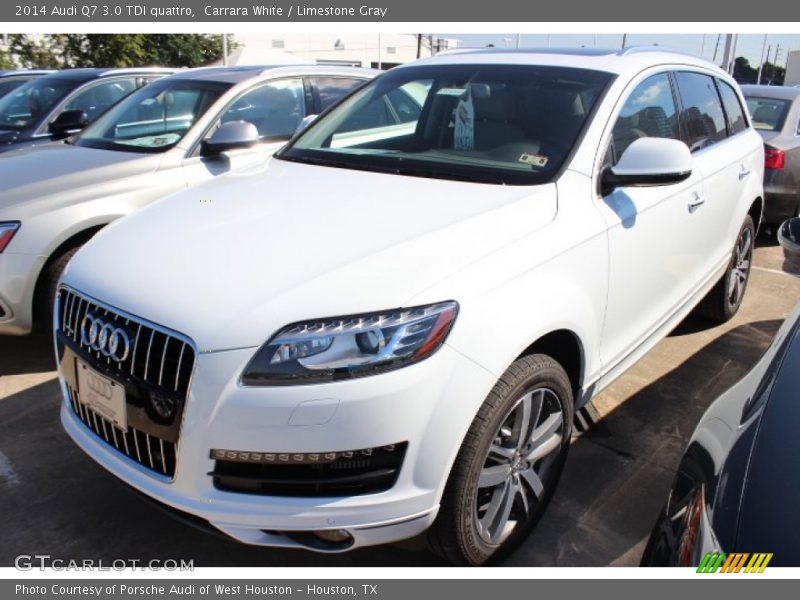 Carrara White / Limestone Gray 2014 Audi Q7 3.0 TDI quattro