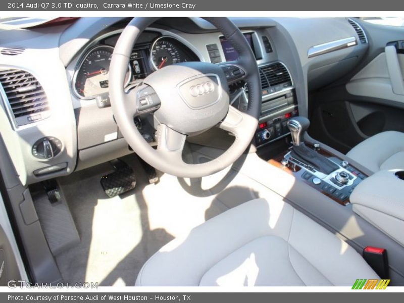 Carrara White / Limestone Gray 2014 Audi Q7 3.0 TDI quattro