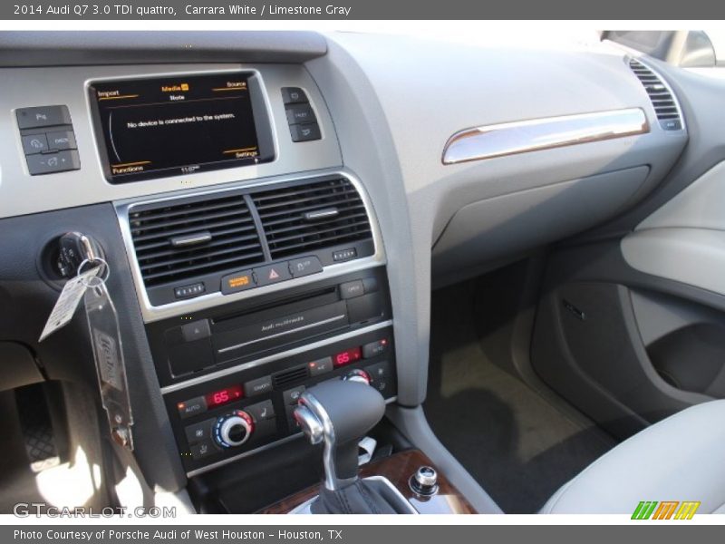 Carrara White / Limestone Gray 2014 Audi Q7 3.0 TDI quattro
