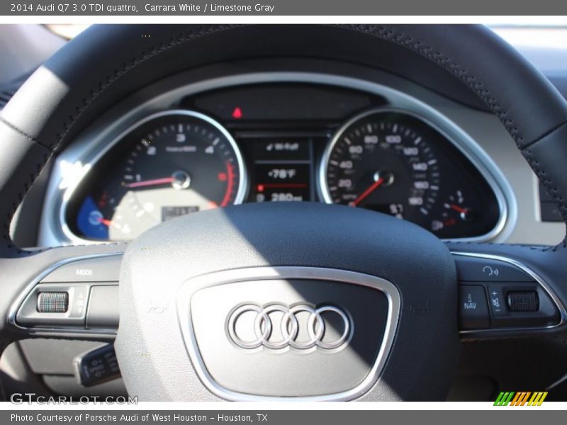 Carrara White / Limestone Gray 2014 Audi Q7 3.0 TDI quattro