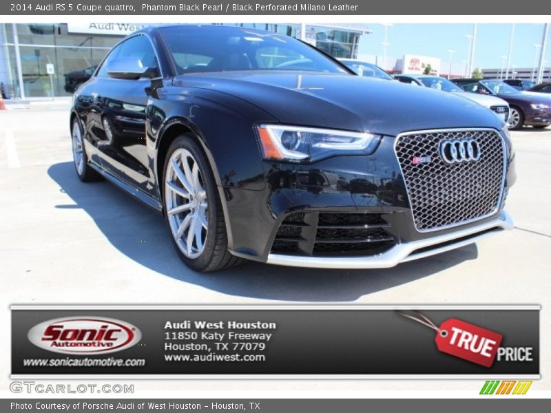 Phantom Black Pearl / Black Perforated Milano Leather 2014 Audi RS 5 Coupe quattro
