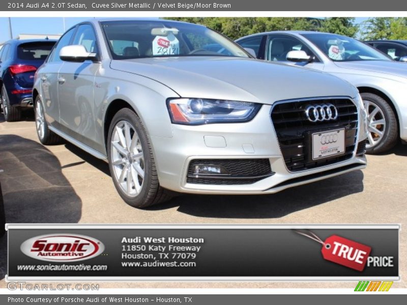 Cuvee Silver Metallic / Velvet Beige/Moor Brown 2014 Audi A4 2.0T Sedan
