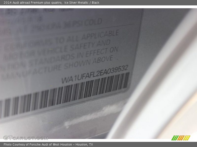 Ice Silver Metallic / Black 2014 Audi allroad Premium plus quattro