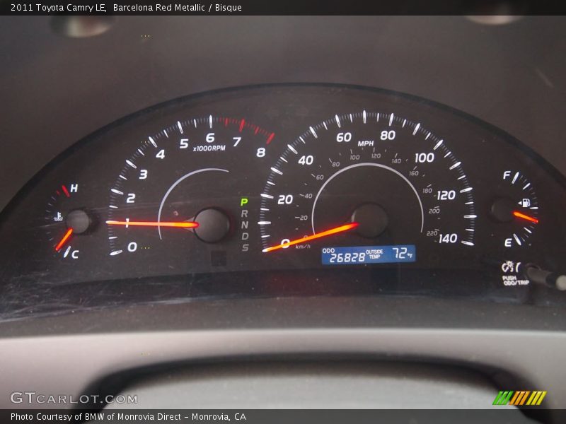 Barcelona Red Metallic / Bisque 2011 Toyota Camry LE