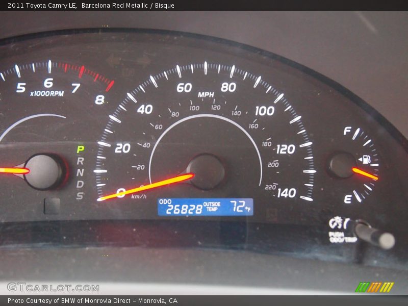Barcelona Red Metallic / Bisque 2011 Toyota Camry LE