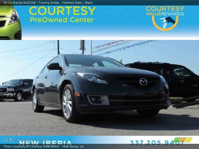 Polished Slate / Black 2012 Mazda MAZDA6 i Touring Sedan