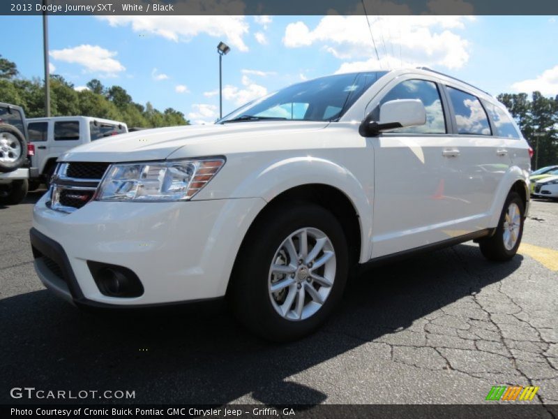 White / Black 2013 Dodge Journey SXT