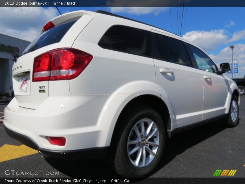 White / Black 2013 Dodge Journey SXT